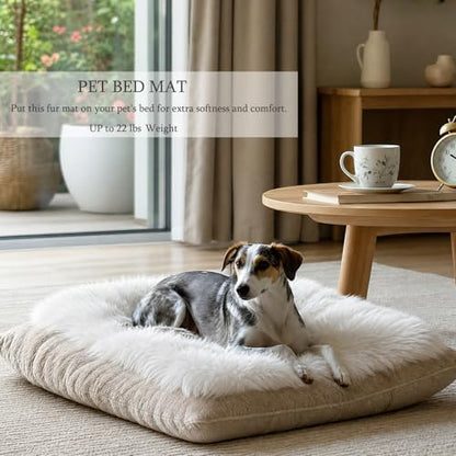 Fluffy Cat Bed Mat 19.6"x31.4" Furry Small Dog Cats Cushions for Indoor - Image 3