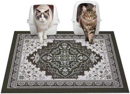 Glittme Cat Litter Mat, 33"x22" Non-Slip Washable Trapping Mat for Cats by Glittme