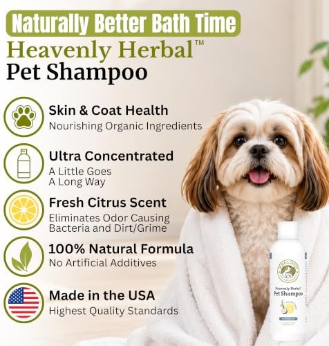 Organic Cat and Dog Shampoo for Sensitive Skin and Coat Support, 8 Oz - Image 3