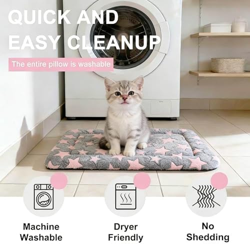 Cat & Dog Bed Mat - Reversible Dog Crate Bed Mats, Soft & Breathable Kennel Pad, Durable Crate Bed for Extra Small Dogs & Cats - Image 7