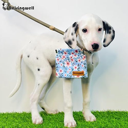Raisingwell Dog Treat Pouch, Small Cotton Pocket Sized Training Holder, Hand Free Walking Fanny Bag with Carabiner, Self-Closing Pet Feed Snack Reward, Behavior Aids for Puppy Travel or Outdoor Use - Image 5