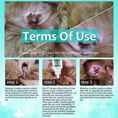 newseel Ear Mite Treatment for Dogs and Cats, Relief for Dogs and Cats Suffering from Ear Mites for Cats & Dog Yeast Infection, Pets Ear Cleaning Drops with Soothing Aloe (1) - Image 7