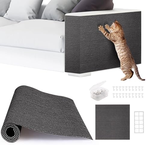2Pack Cat Scratch Furniture Protector, Self-Adhesive, Dark Gray by Unknown