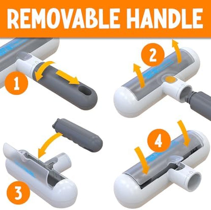 Triton Pet Hair Removal Tool w/Fur Trapping Compartment, Gray/White - Image 4