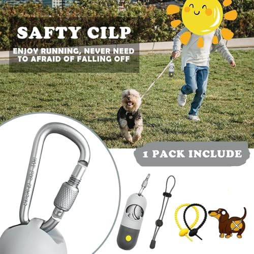 YUCHIYA Dog Poop Bag Holder Dispenser with LED Flashlight(Light Grey) - Image 5