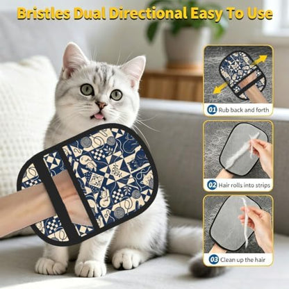Cozy Cats Pet Hair Removal Glove Brush Pet Hair Remover Tool for Carpet - Image 6