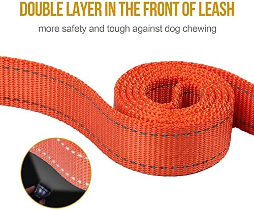 OneTigris No-Pull Dog Leash with Handle for Medium Large Dogs (Orange, 6FT) - Image 4