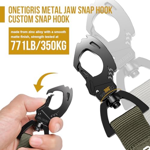 OneTigris Tactical Bungee Leash with 2 Handles Quick Release (Ranger Green) - Image 3