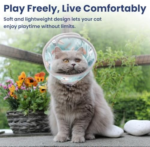 PawsPik Adjustable Soft Recovery Cone for Dogs & Cats, Medium, Light Blue - Image 6