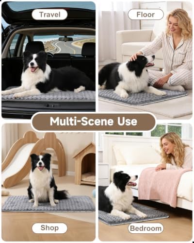 Small Dog Bed for Crate, High Resilience Foam Pad Mat Bed, 23x17, Dark Grey - Image 6