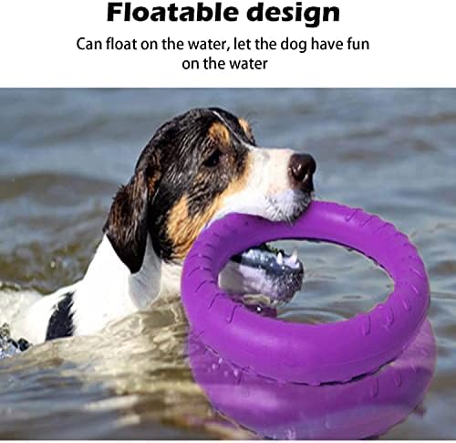 Dog Indestructible Durable Floating Flying Disc Dog Ring Chew Toys for Pool Swimming,Throwing,Catching,Grabbing Pitch Toss Outdoor Playing,Chewers - Image 5