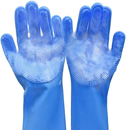 Silicone Pet Grooming Gloves Dog Washing Gloves for Bathing Massaging by Yintoper