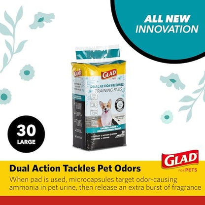 Glad for Pets Activated Carbon Puppy Training Pads, 23 x 23 in, 30 Ct - Image 2