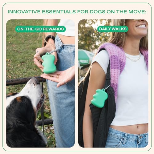 Springland Silicone Dog Training Treat Pouch for Leash, Green - Image 6
