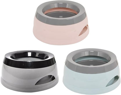 Dog Water Bowl,No-Spill Pet Water Bowl,Non Slip Bottom,750mL/25oz Slow Water Feeders,for Dogs,Cats