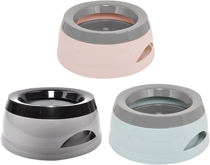 Dog Water Bowl,No-Spill Pet Water Bowl,Non Slip Bottom,750mL/25oz Slow Water Feeders,for Dogs,Cats