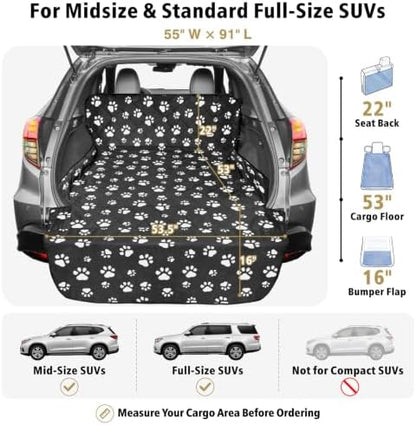 F-color SUV Cargo Liner for Dogs - Heavy Duty Trunk Cover for Midsize SUVs - Image 2