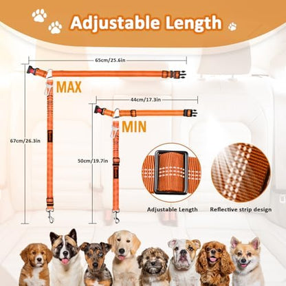 Laqibak Removable Dog Seat Belt Harness for Car, 3 in 1 Pet Seatbelt Leash - Image 7