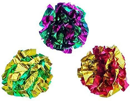 Original Mylar Crinkle Balls Cat Toys - 6 Pack - Image 3