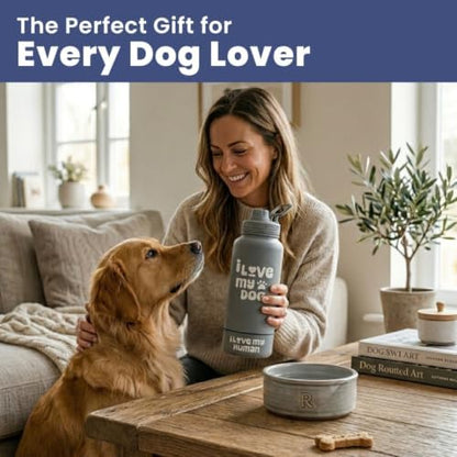 Rubyloo Dog Water Bottle with Detachable Bowl for Dog Lovers, I Love My Dog - Image 6