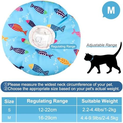 Cat Cone Collar Soft Cute Adjustable Cat Donut Recovery Collar - Image 2