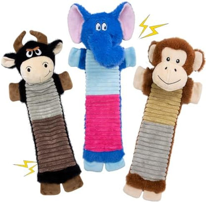 No Stuffing Dog Squeaky 3 Pack Toys, Chew with Crinkle to Large Puppy by Unknown