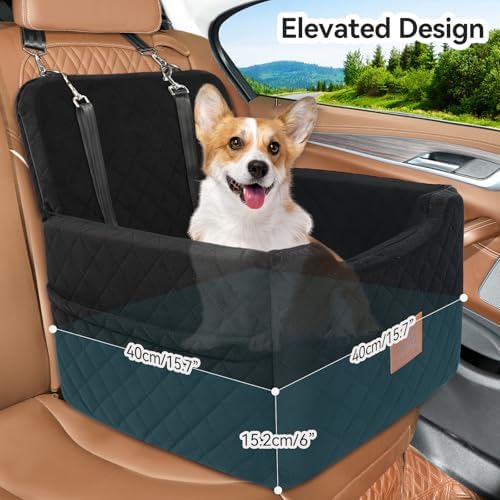 Dog Car Seat for Small/Medium Dogs Under 35 lbs, Dog Booster Seats (Balck) - Image 3