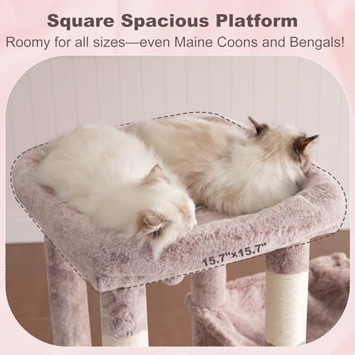 Heybly Heavy Duty Cat Tree with Large Base for Large Indoor Cats HCT026MU - Image 3