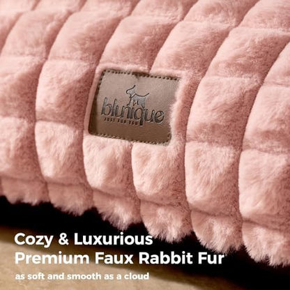 Cat Couch Bed with Fluffy Faux Rabbit Fur for Indoor Cats, 24 Inch - Image 2