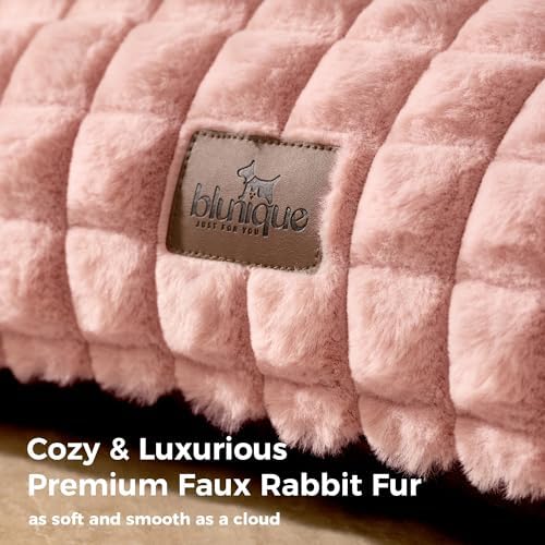 Cat Couch Bed with Fluffy Faux Rabbit Fur for Indoor Cats, 24 Inch - Image 2