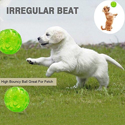ACEONE Dog Squeaky Ball, Pet Squeak Chew Bouncy Rubber Toy Balls for Small Medium Dogs Indestructible Exercise Training Playing (3 Balls) - Image 4