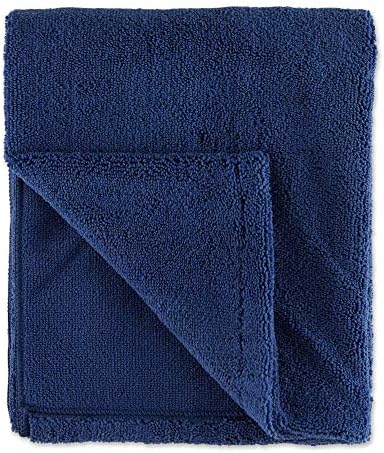 Bone Dry Pet Grooming Towel Collection Absorbent Microfiber X-Large, 41x23.5", Embroidered Navy - Image 2