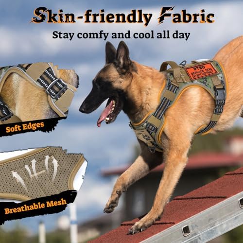 rabbitgoo Tactical Dog Harness Medium Sized, No Pull Service Pet Vest - Image 6