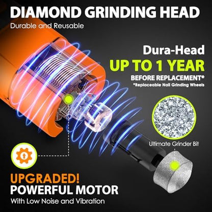 IREDOON Dog Nail Grinder with 4 LED Lights, 3 Speeds Super Quiet for Pets - Image 4