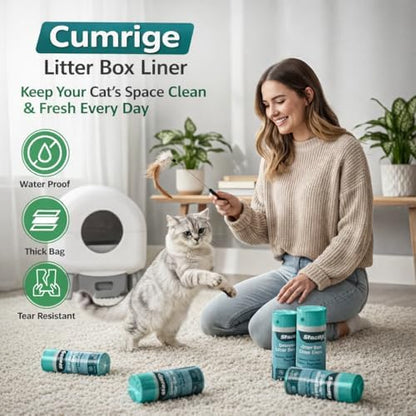 Extra Thick Replacement Litter Box Liners for Cumrige & Fumoi Box, 60 Bags - Image 4