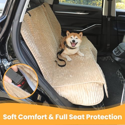 Dog Car Seat Cover, Waterproof Non-Slip Pet Mat, LightCoffee Back Seat - Image 5