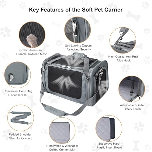 EliteField Deluxe Soft Pet Carrier for Cats and Dogs (3-Year Warranty) - Image 5
