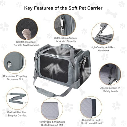 EliteField Deluxe Soft Pet Carrier for Cats and Dogs (3-Year Warranty) - Image 5