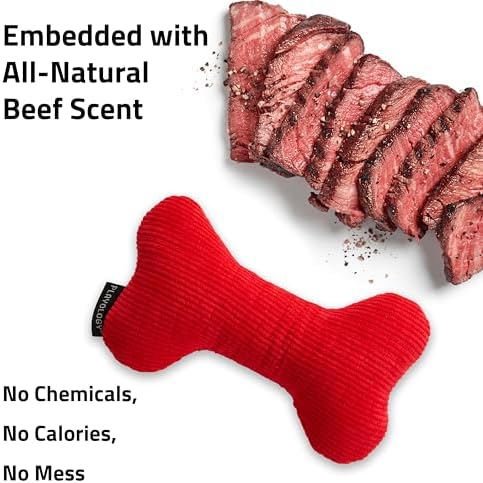 Playology Durable Plush Bone Toy - Crinkle Bone - Jumbo, Beef Scent - Image 4