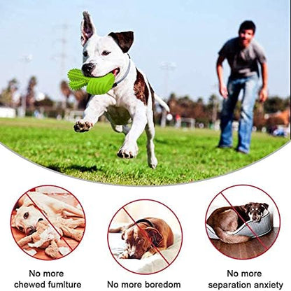 Pamlulu Dog Chew Toys, Toothbrush Stick Teeth Cleaning Brush Dental for Small Medium Large Dog, Rubber Squeaky Toys for Aggressive Chewers Cactus Tough Toys - Image 3