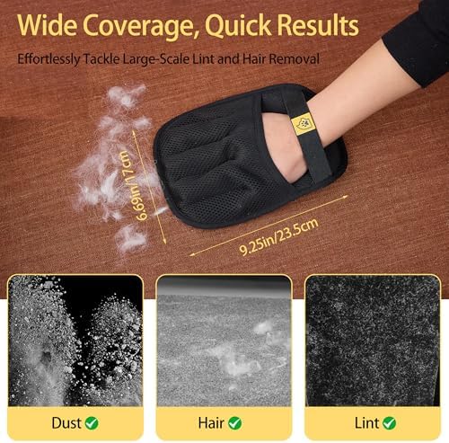 Pet Hair Remover Glove for Dogs & Cats – Cat Hair Remover & Dog Hair Removal Tool, Reusable Electrostatic Grooming Glove for Furniture, Couch, Carpet, Car Seat & Clothes – Easy Pet Hair Cleaning Mitt - Image 3