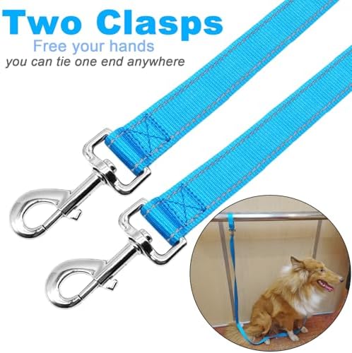 6FT Tie Out Dog Leash Dog Tie down 1"Wide Reflective Nylon Tether - Image 3