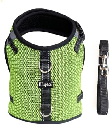 Mini Dachshund Harness – No Armpit Rub, Escape Proof, Reflective, No Pull Vest-Style Dachshunds Harness,Breathable Mesh Dog Harness (Fluorescent Green, M: Chest 42-52cm (16.5"-20.5")) - Image 4