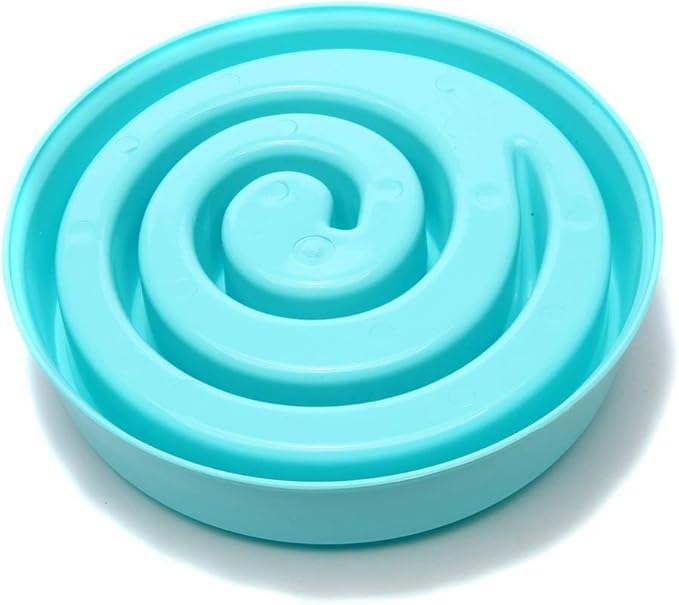 WenYing Slow Feeder Puzzle Dog Bowls, Interactive Bloat Stop Busy Bowl, Food Water Fun Feeding, Non-Slip Anti Choke Healthy Diet Bowls (Blue 2)