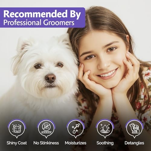 Dog Shampoo Conditioner - Lavender - (1 Gallon) Pet Shampoos for Dogs, Oatmeal Dog & Puppy Shampoo Sensitive Skin and Itchy Skin Relief, Bath Supplies for Dogs Wash, Moisturizing for Pets - Image 3
