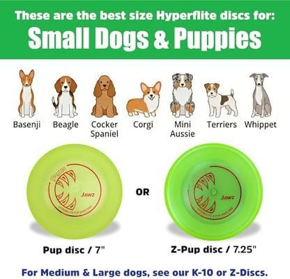 Hyperflite Pup Jawz Puncture Resistant Dog Flying Disc, Small Dogs - Image 2
