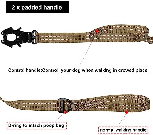 ICEFANG Tactical Dog Leash with Quick-Release Metal Clasp,Bungee-Dog Lead - Image 4