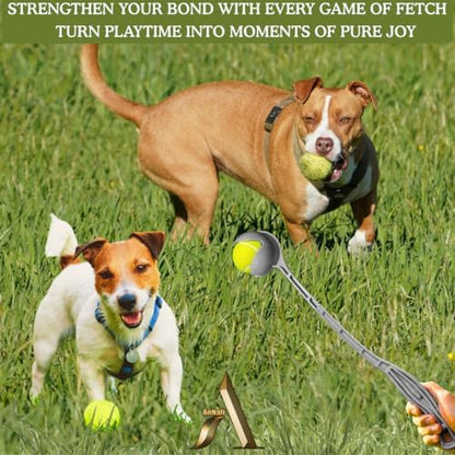 AnNafi Speed Arm Cricket Practice Launcher & Ball Pickup | Dog Thrower | Fetch & Fold Set | Cricket Equipment (With Tennis Ball, White) - Image 4