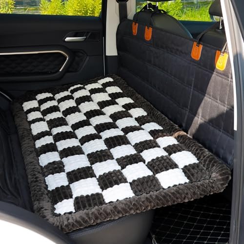 Dog Bed for Car, Backseat Pet Bed Mat, Dog Seat Cover for Car Back Seat, Non-Slip Travel Pet Mat, Fit for Backseat Extenders and Seat Covers (Black&White, 24.8x54inch) by HOMEREFROM