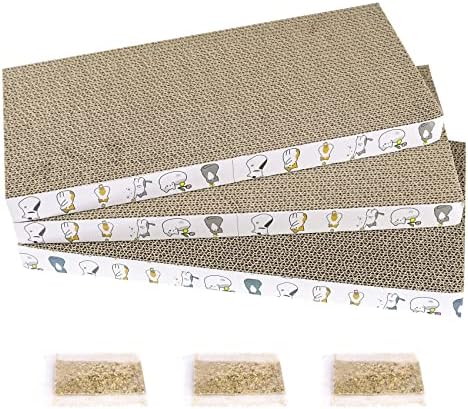 PatiencET Cat Scratcher Cardboard 3 PCS with Catnips by patiencET